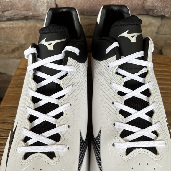 Mizuno Wave Lightrevo [11GP222191] Men Baseball Shoes White/Black NWOB Sz 12 main image 7